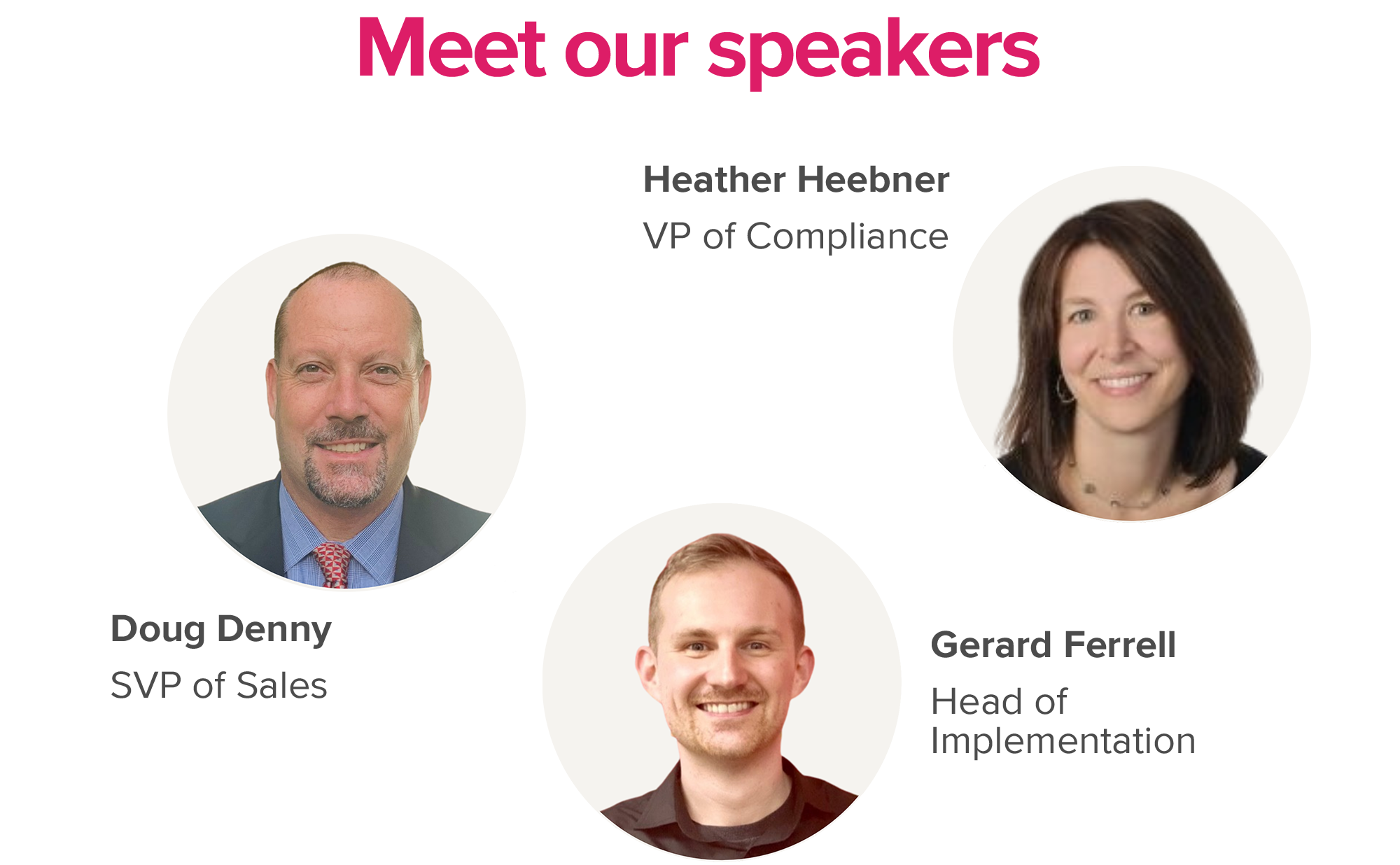 Webinar speakers