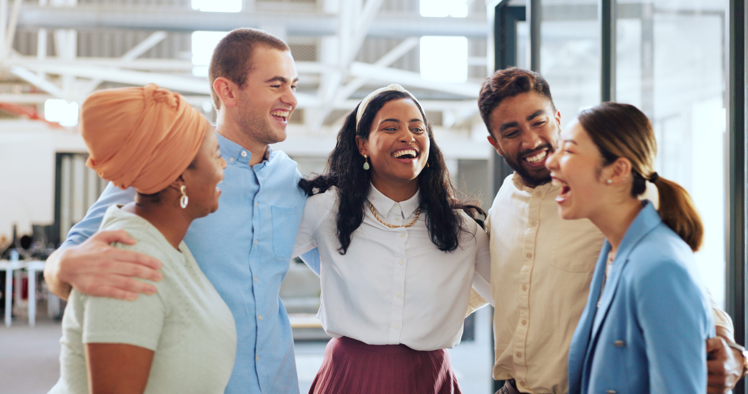 group of 4 happy customers with smiles on face