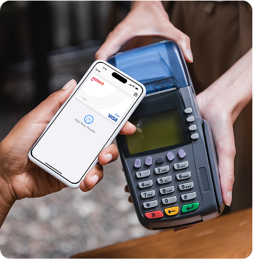instant digital card being used to make payment