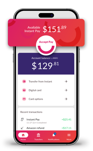 instant app on phone screen