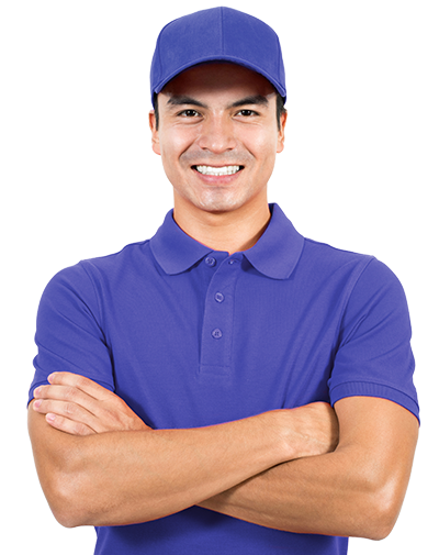 delivery driven arms cross smiling