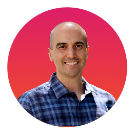 man in collared shirt