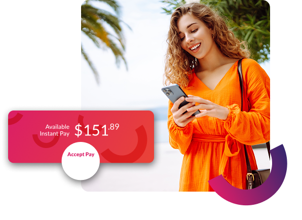 young woman smiling at her phone