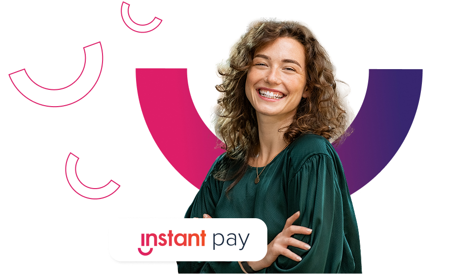 happy woman with her arms crossed