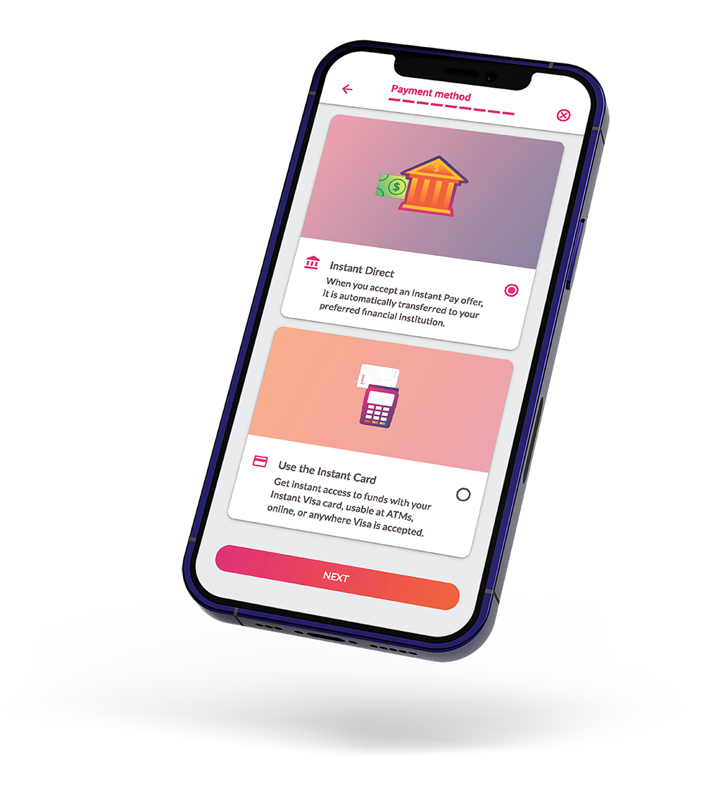 instant app on phone screen