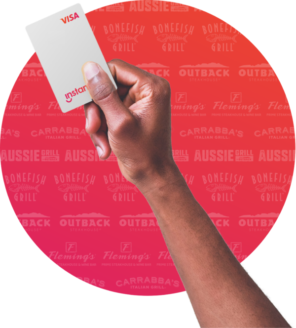 hand holding instant card